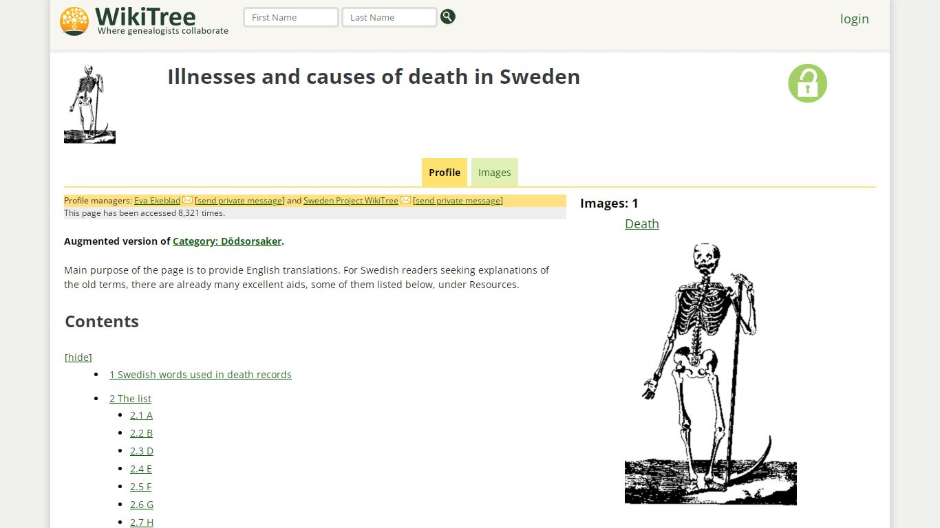 Illnesses and causes of death in Sweden